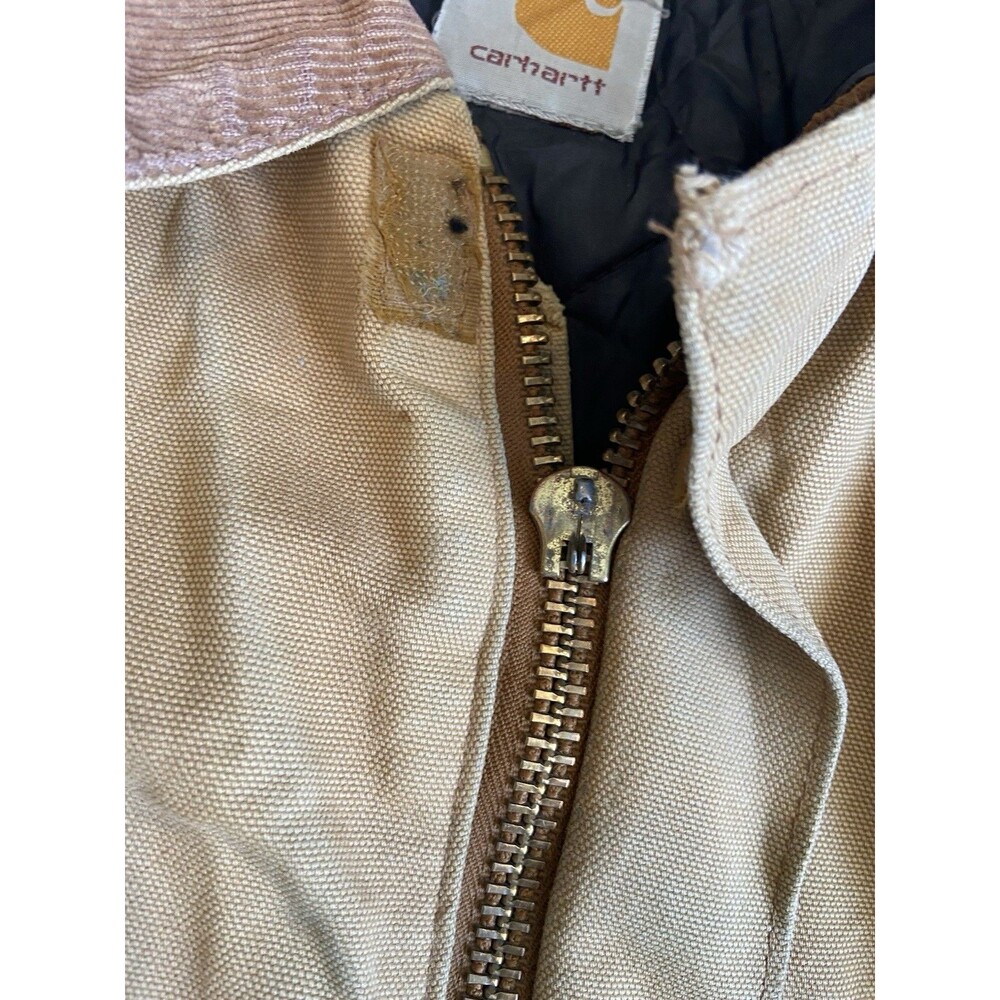 Vintage Carhartt J02 Duck Arctic Coat Size XL Brown Workwear Heavy Destroyed USA - Picture 9 of 16